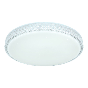 LED Deckenleuchte, Weiß, Klar, Opal, Metall, Kunststoff, 3200 Lumen, Dimmbar, CCT, Nachtlicht, Timer, Fernbedienung