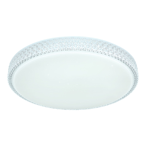 LED Deckenleuchte, Weiss, Klar, Opal, Metall, Kunststoff, 3200 Lumen, Dimmbar, CCT, Nachtlicht, Timer, Fernbedienung