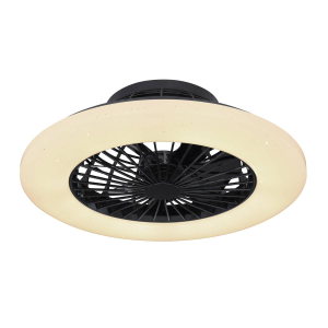 Deckenleuchte, Ventilator, Metall, Fernbedienung, 50 cm Ø