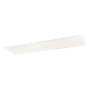LED Deckenleuchte, Aluminium, Weiß, CCT, Dimmer, 120 cm x 30 cm