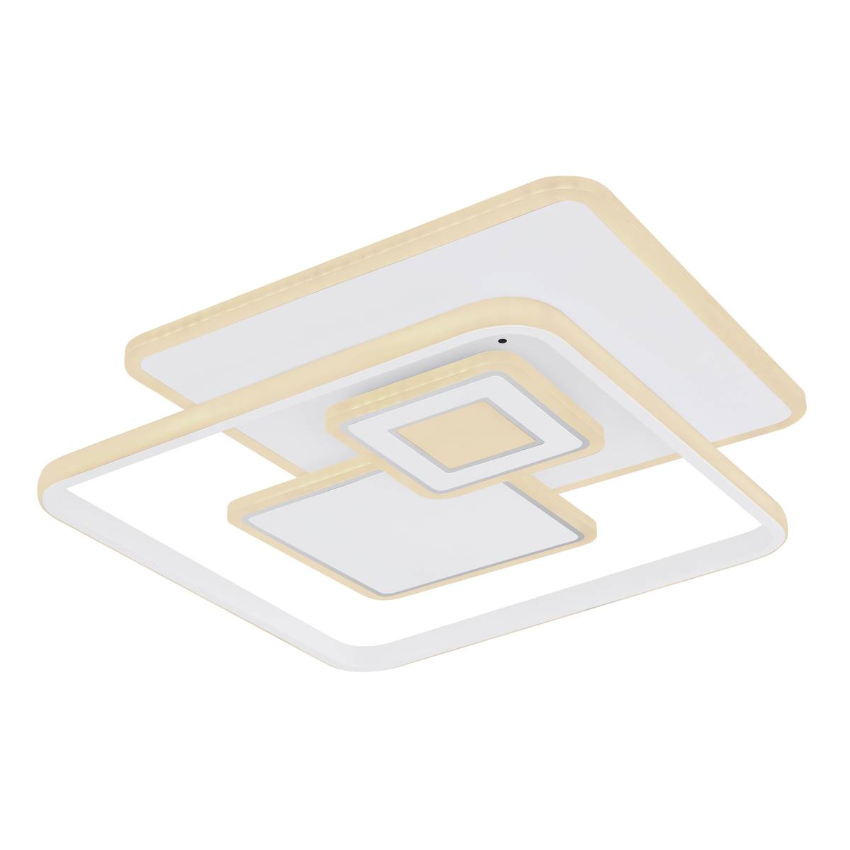 LED Deckenleuchte, Metall, Weiss, CCT, Dimmer, 50 cm x 50 cm