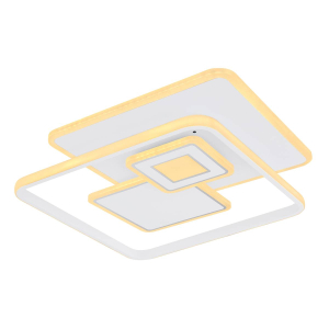 Smart Home LED Deckenleuchte, Dimmer, CCT, Fernbedienung, 50 cm x 50 cm