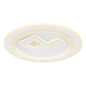 LED Deckenleuchte, Metall, Weiß, CCT, Dimmer, Fernbedienung, 47 cm Ø