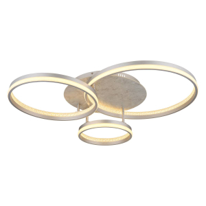 LED Deckenleuchte, Metall, Dimmer, Timer, CCT, 86 cm x 69 cm