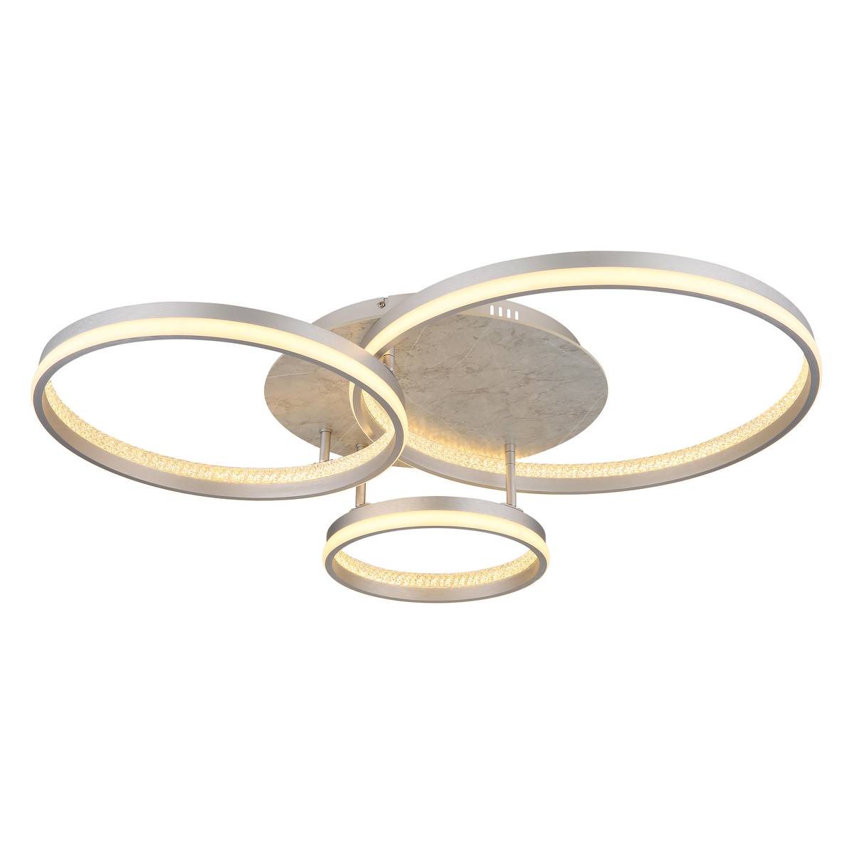 LED Deckenleuchte, Metall, Dimmer, Timer, CCT, 86 cm x 69 cm