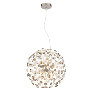 Kronleuchter, LED, K9 Kristalle, Rauchfarbe, 40 cm Ø
