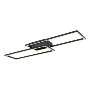 LED Deckenleuchte, Metall, Schwarz, CCT, 101 cm x 29 cm