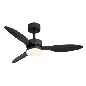 LED Deckenventilator, Schwarz, Dimmbar, Nachtlicht, Timer, Fernbedienung, Ø 106 cm