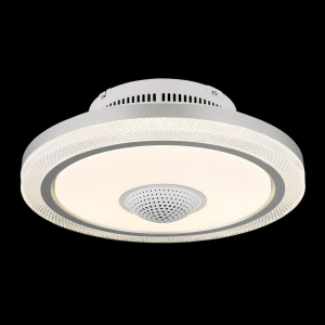 LED Deckenventilator, Weiß, Rund, Dimmbar, Nachtlicht, Timer, Ø 50 cm