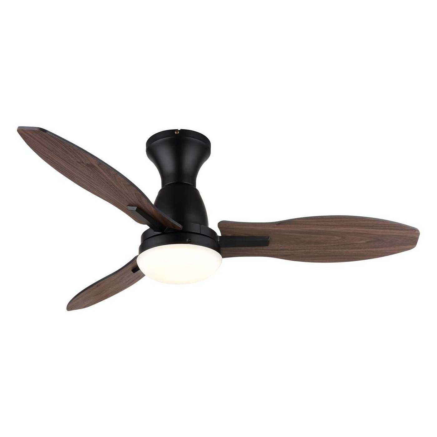 LED Deckenventilator, Schwarz, Rund, CCT, Timer, Fernbedienung, Ø 107 cm