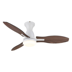 Ventilateur de plafond à LED, blanc, rond, CCT, minuterie, télécommande, Ø 107 cm