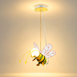LED Pendelleuchte, Kunststoff, Biene, Bunt, 36 cm Länge