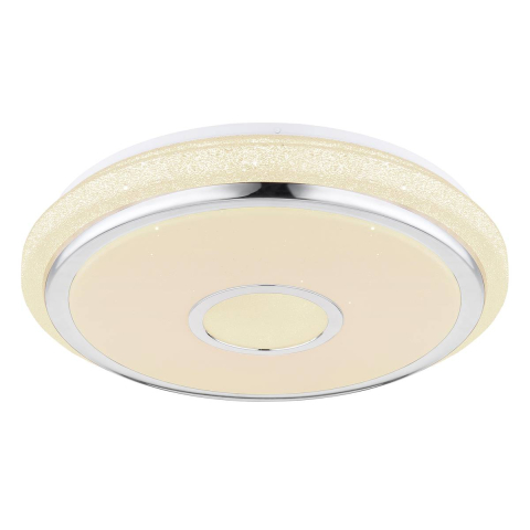 LED Deckenleuchte, Acrylkristalle, CCT, Fernbedienung, 50 cm Ø