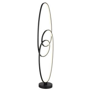 LED Stehleuchte, Metall, Schwarz, CCT, Memory-Funktion, 122 cm Höhe