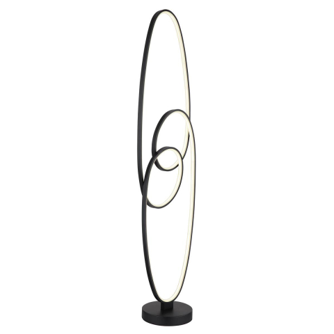 LED Stehleuchte, Metall, Schwarz, CCT, Memory-Funktion, 122 cm Höhe