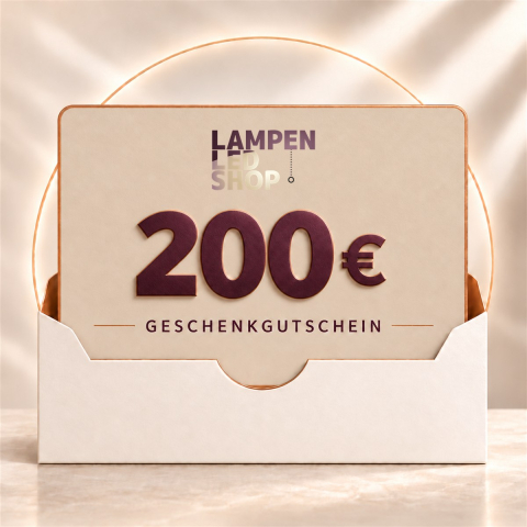 Geschenkgutschein 200 Euro für Leuchten