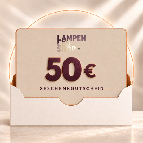 Geschenkgutschein 50 Euro für Leuchten