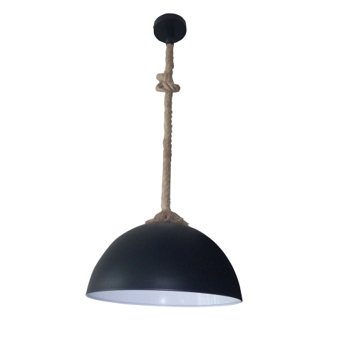 Fischer & Honsel Pendelleuchte 'Tape' – 3x E27, Rattanschirm, Schwarz, 140 Cm Höhe