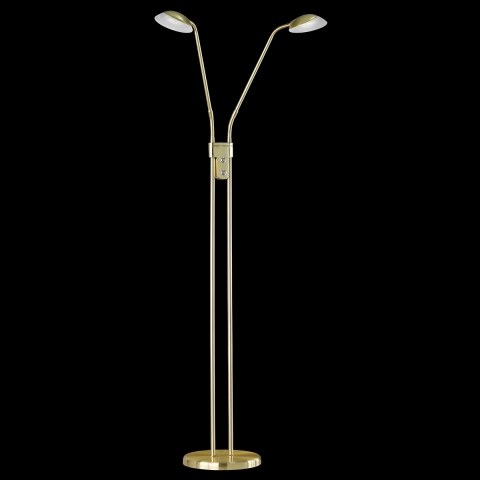 Stehleuchte-2-x-LED-5-Watt-Pool TW-messingfarben-für-Wohn-und-Esszimmer-40096-1