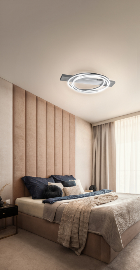 Moderne LED Deckenleuchte Sand Metall – 2-flammig, 40x20 Cm, Für 2x GX53 LED