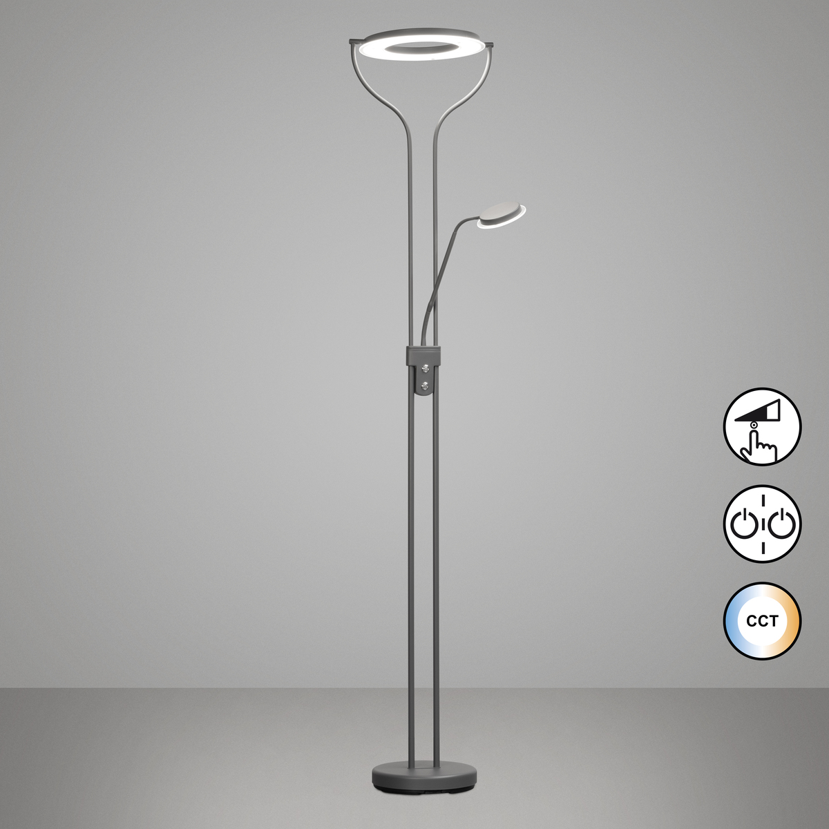 Stehleuchte-Fluter-Davos-1x-LED-3-1x-LED-6-W-sandgrau-teilsatiniert-40563-2