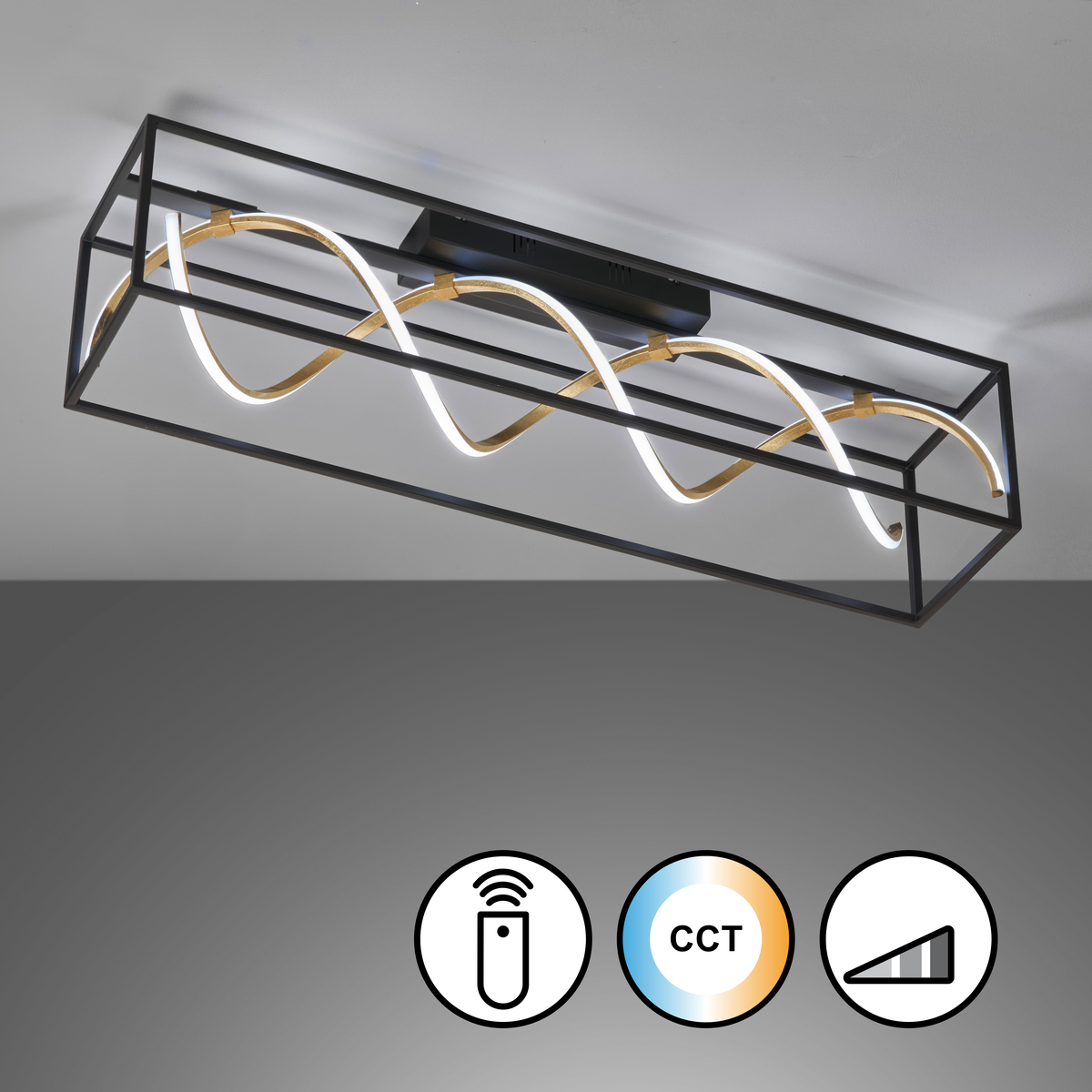 Deckenleuchte-1x-LED-40W-sandschwarz-blattgold-dimmbar-und-CCT-mit-FB-21436-2