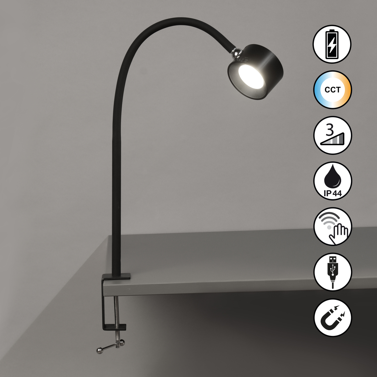 Klemmleuchte-Flex-magnet-1x-LED-1W-sandschwarz-Akku-inkl.-USB-Kabel-830132-2
