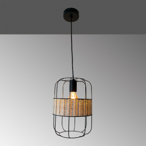 Pendelleuchte-E27-1x-max-25W-schwarz-Rattanschirm-natur-D.22cm-H.140cm-60687-2