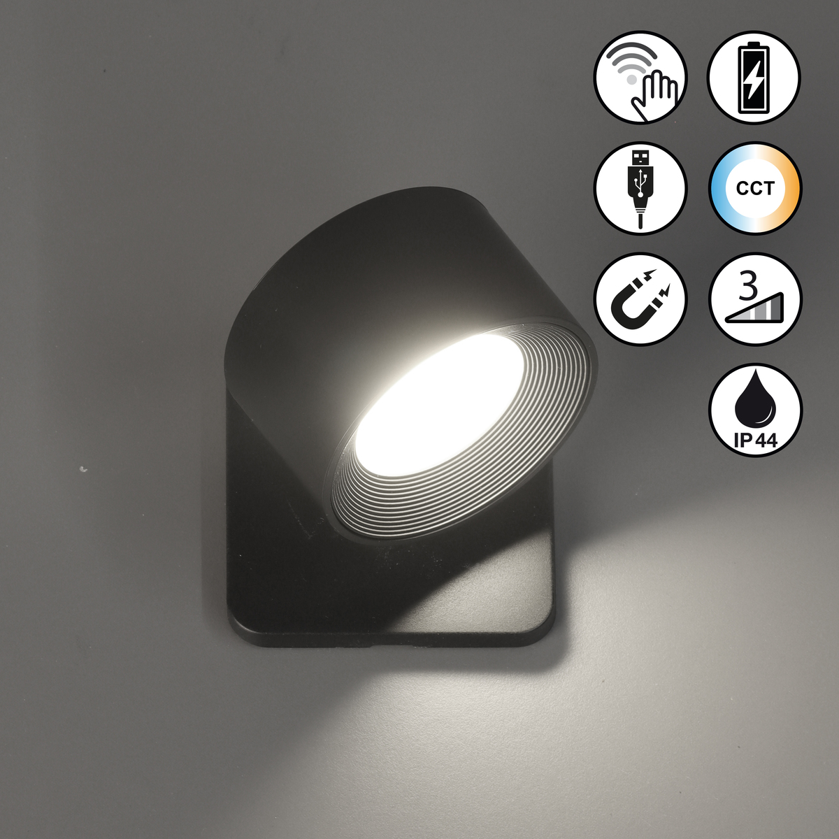 Wandleuchte-magnet-1x-LED-1W-sandschwarz-Akku-inkl.-USB-Kabel-830129-2