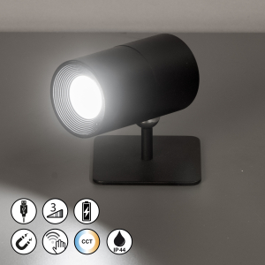 Wandleuchte-Magnet-1x-LED-1W-sandschwarz-Akku-inkl.-USB-Kabel-830130-2