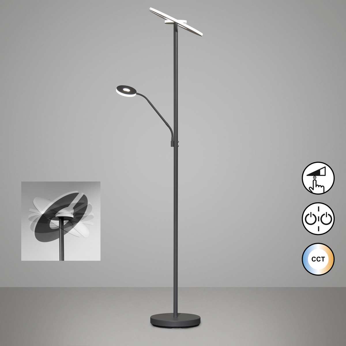 Stehleuchte-1x-LED-37W-1x-LED-8W-sandgrau-Acrylgl.-weiß-H.180cm-40560-1