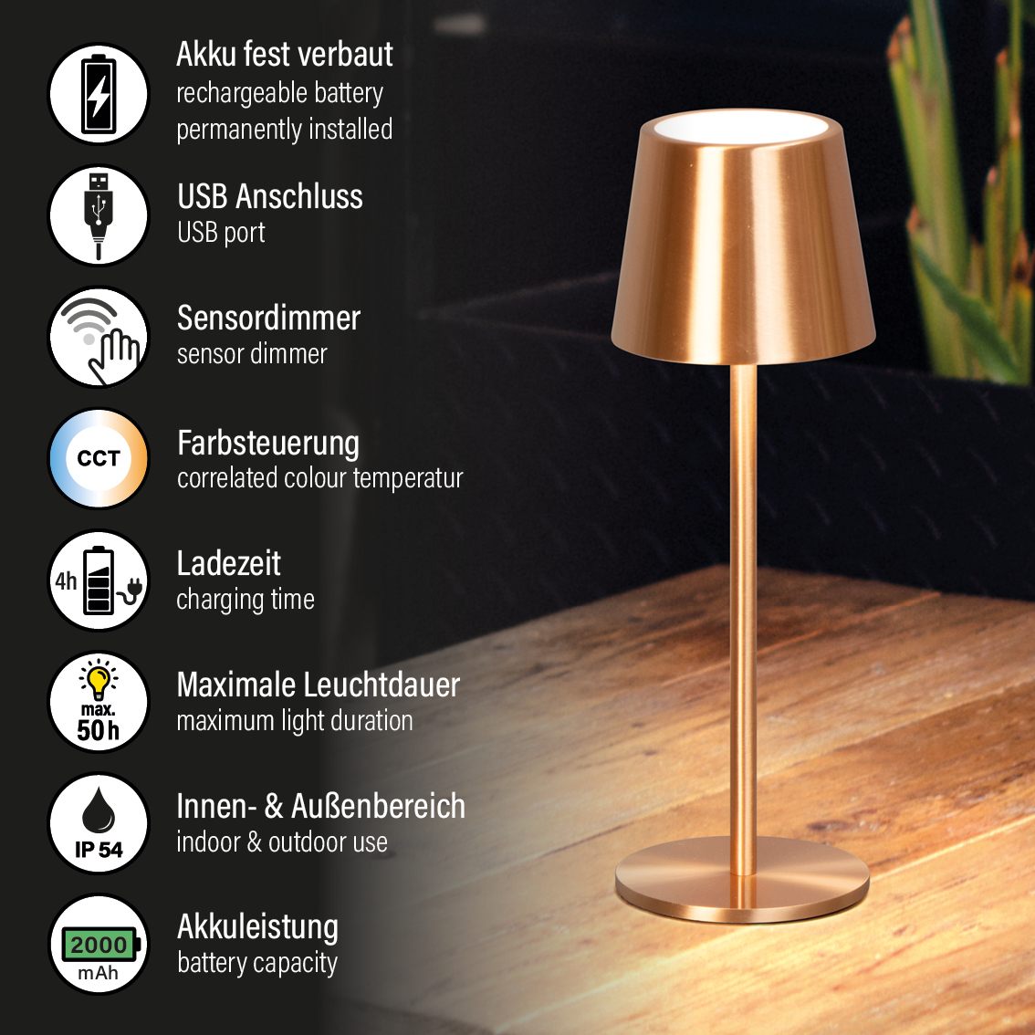Tischleuchte-1x-LED-2-Watt-CCT-kupgerfarben-Akkubetrieb-D-90-H-27cm-850845-5