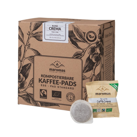 Maromas-Kaffee-Pads-Kompostierbar_nachhaltiig Kaffeetrinken