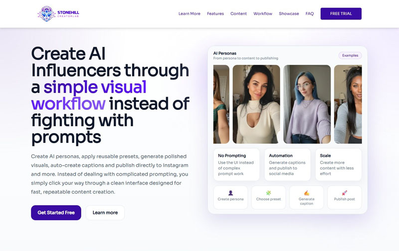 AI Influencer erstellen mit Stonehill Creatorlab