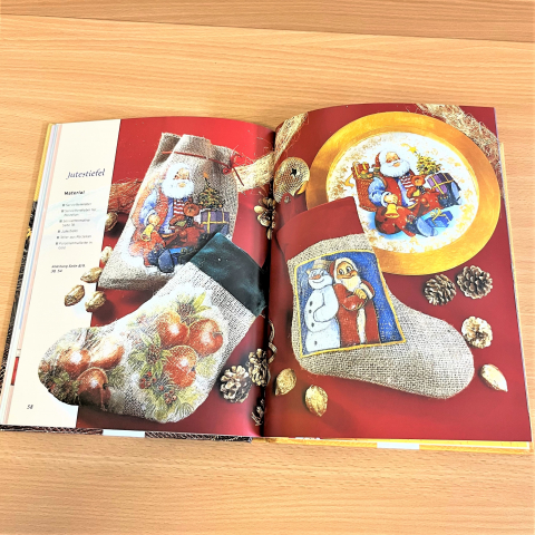 Servietten-Technilk Weihnachtszeit - Buch - Basteln - Dekorieren - Bastelbuch - Weihnachten - Tischdekoration