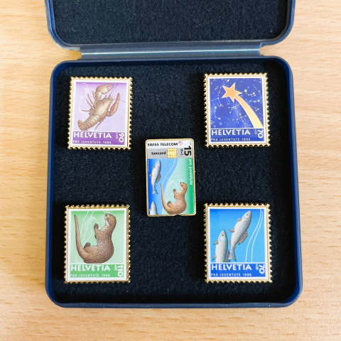 Pin Sammlung - Pro Juventute 1996 - Briefmarken Pin - 2