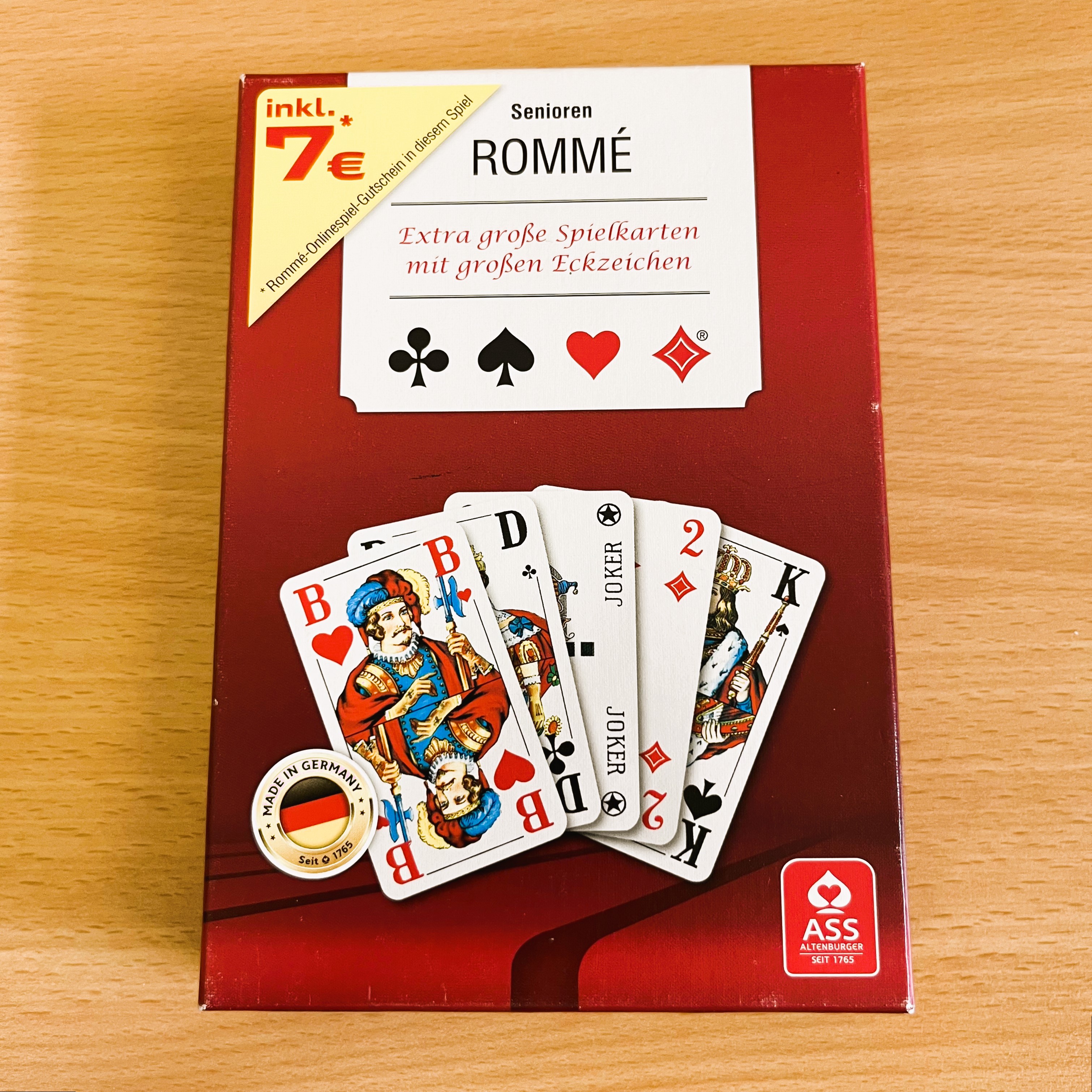 Senioren-Rommé – grosse-Spielkarten – Canasta Karten – Bridge Spiel – Rommékarten – gut lesbar – Kartenspiel-Senioren – nachhaltig – Secondhand - 1
