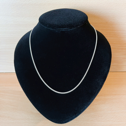 panzerkette silberfarben - halskette panzerkette stil - gliederkette - elegante kette modeschmuck - zeitlos - 1