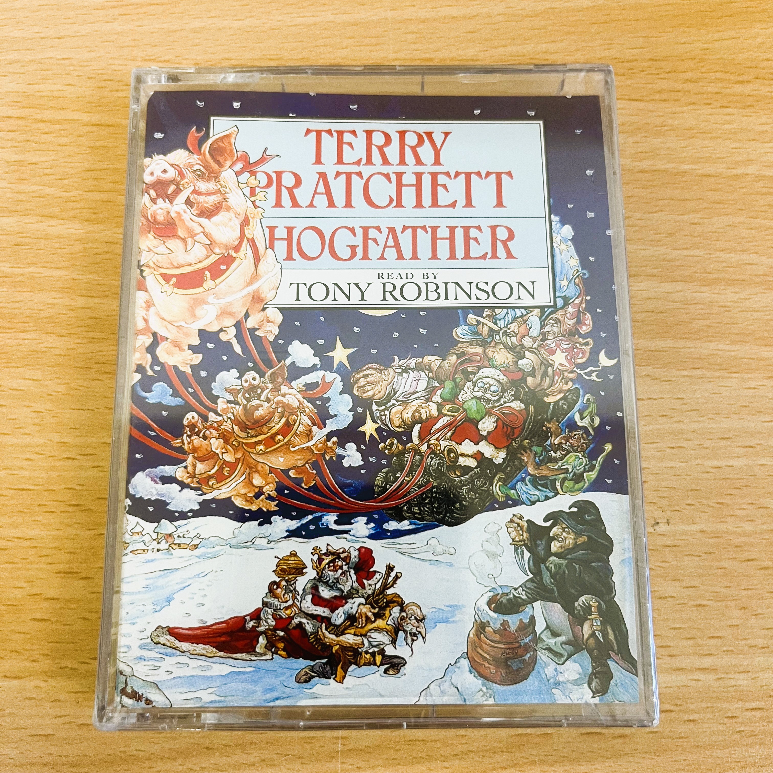 Terry Pratchett-Hogfather-Hörbuchkassette-English-Vintage-Kassette-Secondhand-Fantasy-Sammlerstück-Stereo-Kassette-Abenteuer-Klassiker-1