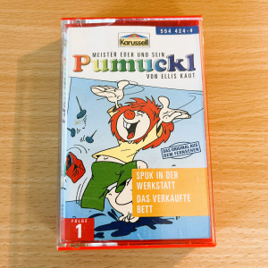 Pumuckl-Kassette-Meister-Eder-Hörspiel-Folge1-Ellis-Kaut-Spuk-in-der-Werkstatt-verkauftes-Bett-TV-Original-Kinderhörspiel-Nostalgie-Secondhand-Kultserie-1