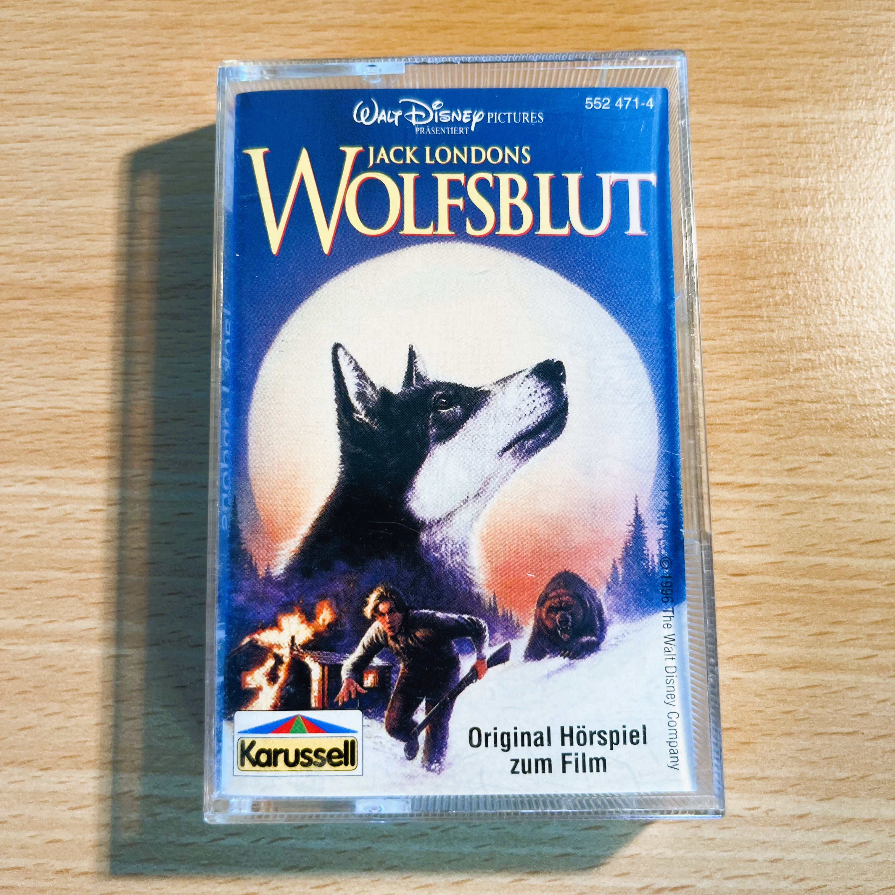 jack londons wolfsblut - kassette - hörspielkassette - walt disney - original hörspiel - abenteuer-geschichte - kinderhörspiel - wolf - filmhörspiel - klassiker - nostalgisch - 1